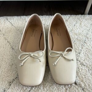 Call it Spring Square toe Cream Ballet Flats